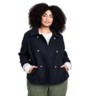 Women's Plus Size Cropped Pea Coat - Nili Lotan X Target Navy