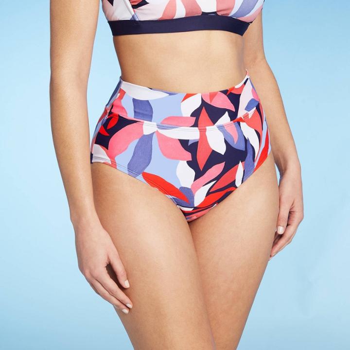 Kona Sol Women's Medium Coverage High Waist Bikini Bottom - Kona