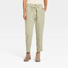 Women's High-rise Tapered Cropped Pants - Universal Thread Green