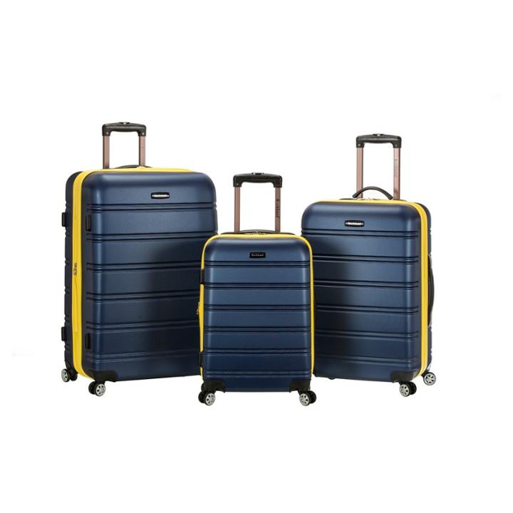 Rockland Melbourne 3pc Abs Luggage Set - Navy, Blue