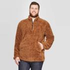 Men's Big & Tall Standard Fit Sherpa Sweatshirt - Goodfellow & Co Brown