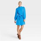 Women's Long Sleeve A-line Dress - Who What Wear Blue