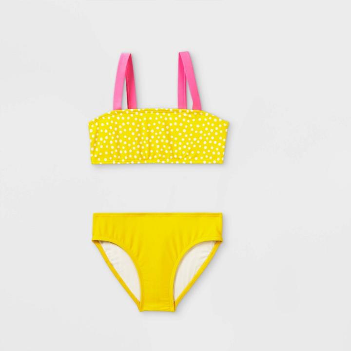 Girls' Polka Dot 2pc Bikini Set - Cat & Jack Yellow