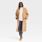 Women's Relaxed Fit Top Overcoat - A New Day Tan