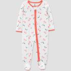 Baby Girls' Cherries Footed Pajamas - Just One You Made By Carter's Pink Newborn