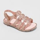 Toddler Girls' Jacey Glitter Jelly Fisherman Sandals - Cat & Jack Rose Gold