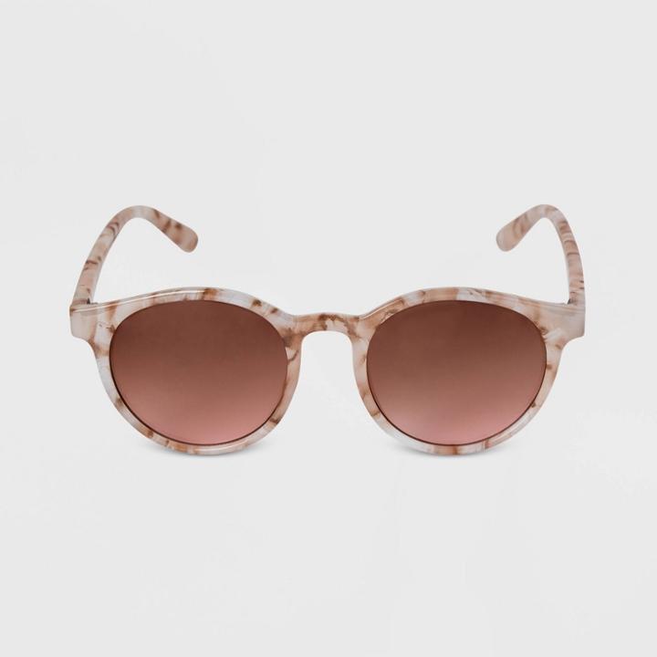 Women's Round Sunglasses - A New Day Pink