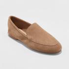 Women's Mila Wide Width Suede Loafers - A New Day Taupe (brown) 9.5w,