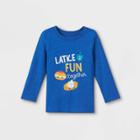 Toddler Boys' Hanukkah Graphic Long Sleeve T-shirt - Cat & Jack Blue