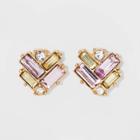 Baguette Cluster Stud Earrings - A New Day Rose, Women's, Gold