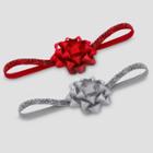 Baby Girls' 2pk Christmas Headwrap - Just One You Made By Carter's Red,