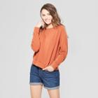 Women's Crew Neck Sweatshirt - Universal Thread Brown