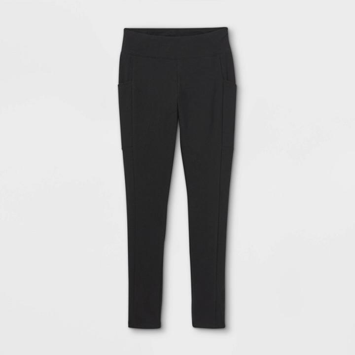 Girls' High-waisted Leggings - Art Class Black