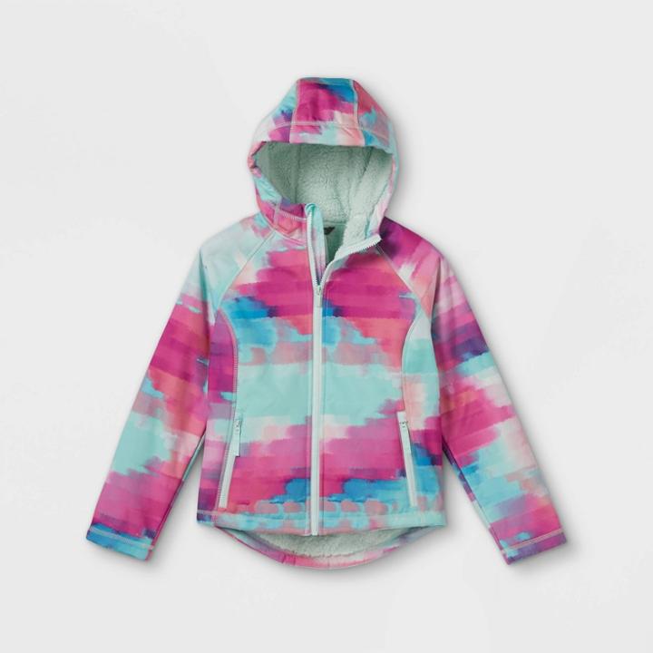 Girls' Softshell Sherpa Jacket - All In Motion Pink