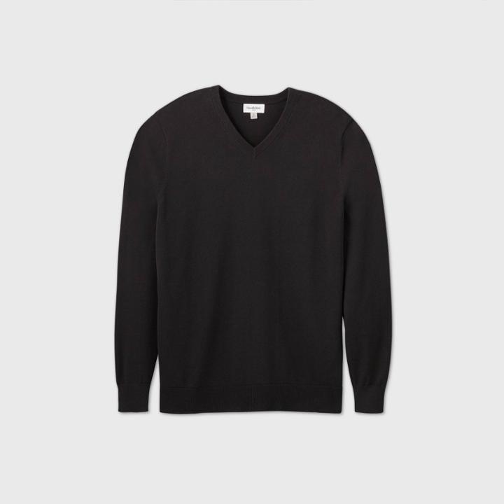 Men's Tall Regular Fit Pullover Sweater - Goodfellow & Co Black