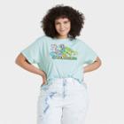 Women's Super Mario Plus Size Short Sleeve Graphic T-shirt - Blue