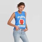 Women's Peanuts Scoop Neck Atlanta Home Sweet Home Snoopy Graphic Tank Top - Blue