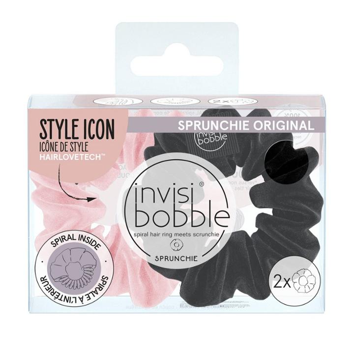 Invisibobble Sprunchie Multipack Hair Elastics - True Black & Prima Ballerina