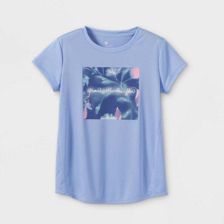 Girls' Short Sleeve 'grow With The Flow' Graphic T-shirt - All In Motion