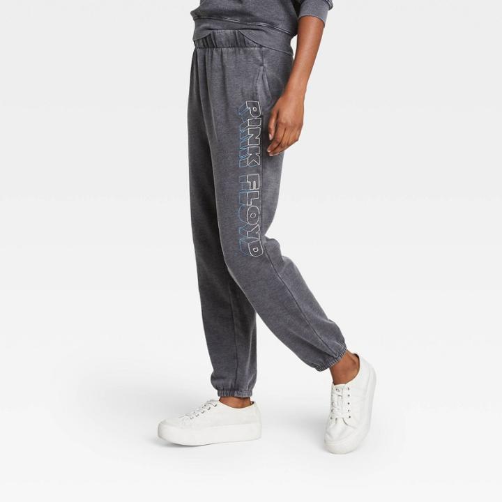 Women's Pink Floyd Metallic Graphic Jogger Pants - Charcoal