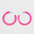 Acrylic Hoop Earrings - Wild Fable Pink, Women's,