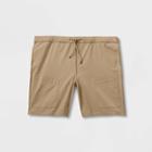 Men's Big & Tall 9.5 Regular Fit Adaptive Tech Chino Shorts - Goodfellow & Co Tan