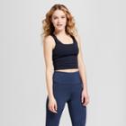 Women's Tonal Striped Crop Top - Joylab Navy (blue)