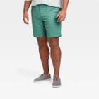Men's Big & Tall 9 Linden Flat Front Shorts - Goodfellow & Co Dusky Green