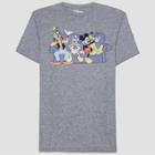 Men's Mickey Mouse & Friends Couch Short Sleeve Graphic T-shirt - Gray S, Men's,