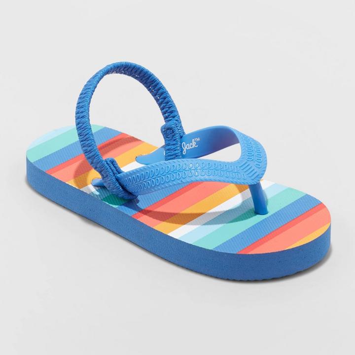Toddler Boys' Adrian Slip-on Flip Flop Sandals - Cat & Jack Dark Blue