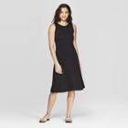 Women's Sleeveless Crew Neck Snit Dress - A New Day Black