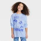Girls' Oversized Smiley World Long Sleeve Graphic T-shirt - Art Class