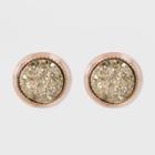 Target Faux Druzy Button Earrings - A New Day Rose Gold