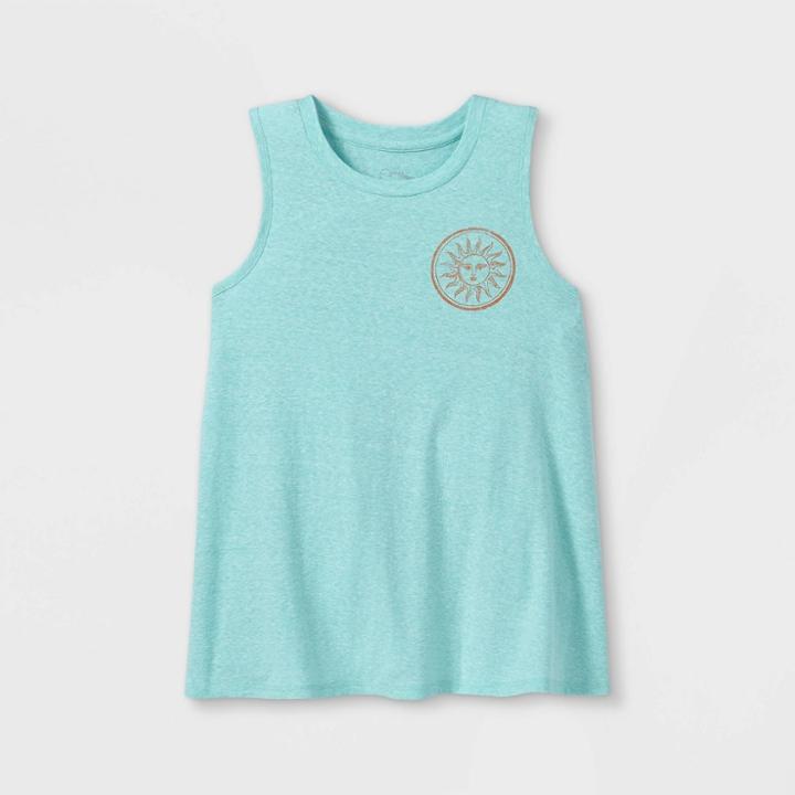 Girls' Swing Graphic Tank Top - Art Class Turquoise