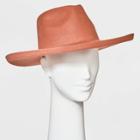 Women's Upturned Wide Brim Felt Fedora Hat - Universal Thread Terracotta Pink