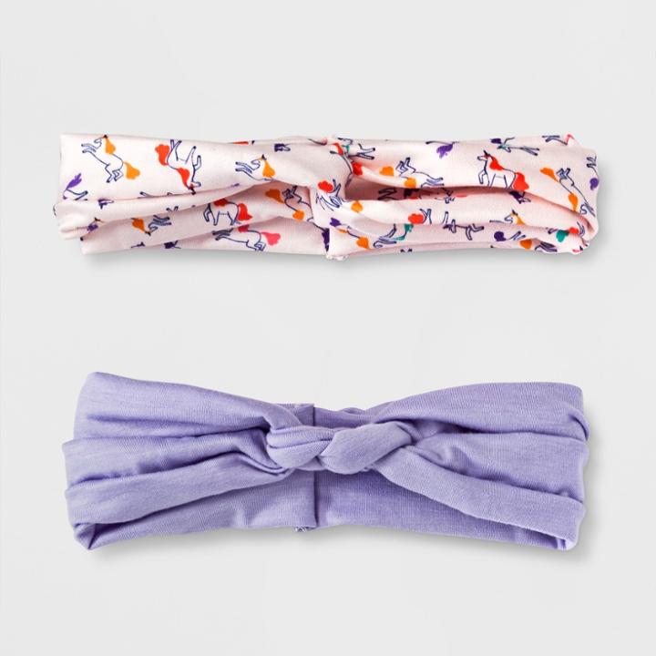 Girls' 2pk Print, Braid Headwarp - Cat & Jack,