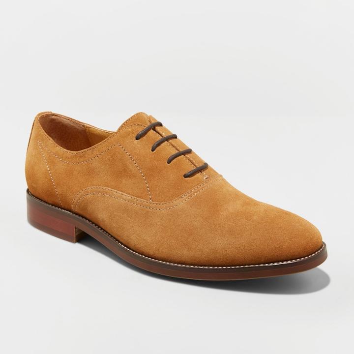 Target Men's Gracin Suede Oxford Dress Shoes - Goodfellow & Co Tan