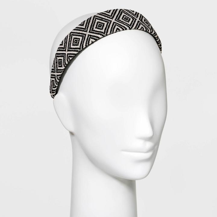 Raffia Woven Headband - Universal Thread Black