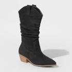 Women's Adaline Wide Calf Western Boots - Universal Thread Black
