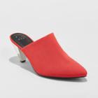 Women' S Neva Electroplated Microsuede Mule Pump - A New Day Red