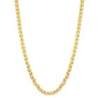 Crucible Men's Gold Plated Stainless Steel Spiga Chain Necklace (6mm) - Gold