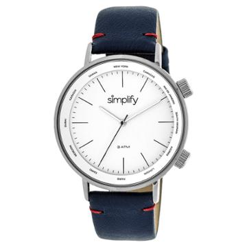 Simplify The 3300 Men's Leather-band Watch -