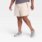 Men's Big & Tall Stretch Woven Shorts - All In Motion Stone
