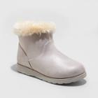 Girls' Mila Zipper Slip-on Winter Shearling Style Boots - Cat & Jack Gray