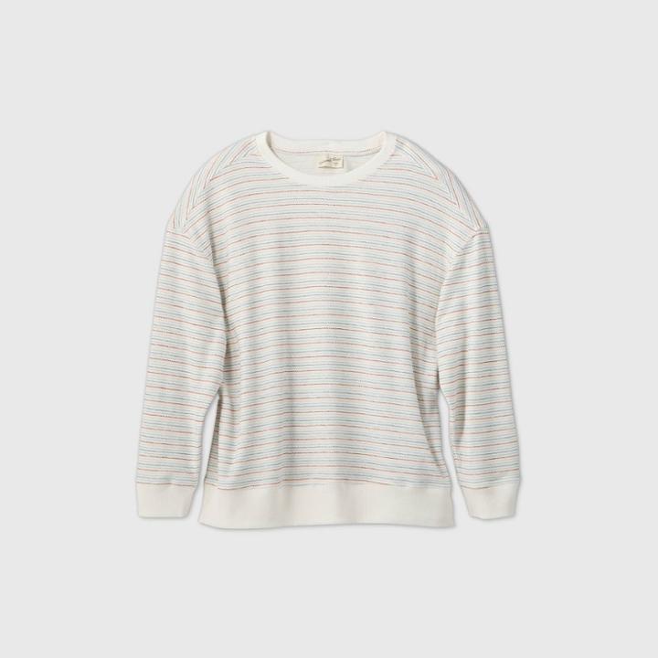 Women's Plus Size Striped Sweatshirt - Universal Thread 1x, Women's, Size: 1xl,
