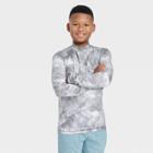 Boys' Long Sleeve Fitted Performance Mock Neck T-shirt - All In Motion Gray