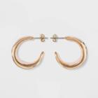 Chunky Hammered Hoop Earrings - A New Day Gold