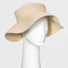 Women's Straw Visor Hat - A New Day Tan