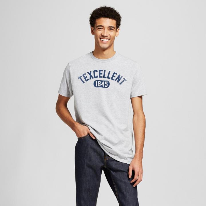 Men's Short Sleeve Texcellent Graphic T-shirt - Awake Gray