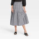 Women's Ruffle Midi Skirt - Who What Wear Black/white Gingham